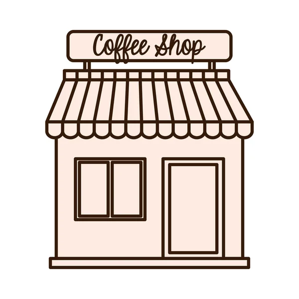 Coffee shop building icon — Stock Vector