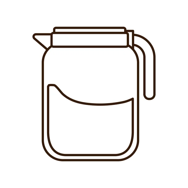 Coffee beverage drink glass jar icon — Stock Vector
