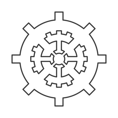 Sanayi tekerlek cog dişli sembolü