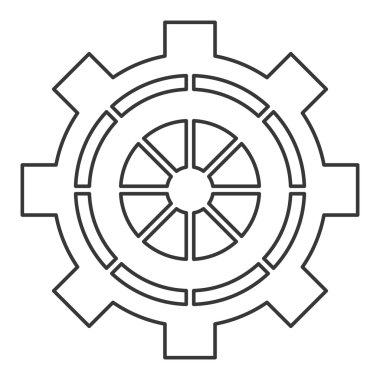 Sanayi tekerlek cog dişli sembolü