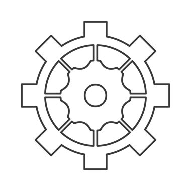 Sanayi tekerlek cog dişli sembolü