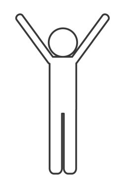 Kazanan şampiyon kadar elle kroki simgesi