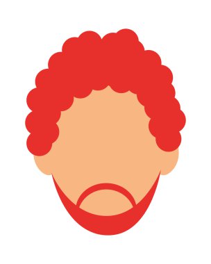 Sakal portre simgesi olan meçhul Kızıl saçlı adam