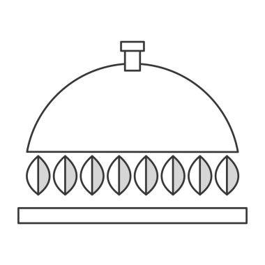 yemek tepsisiyle simgesi bırakır