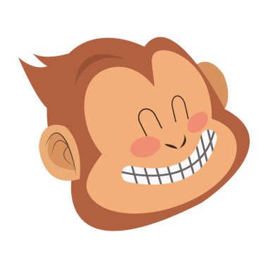 gülümseyen maymun çizgi film simgesi