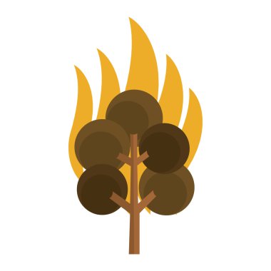 ağaç üstünde ateş kutsal kişilerin resmi