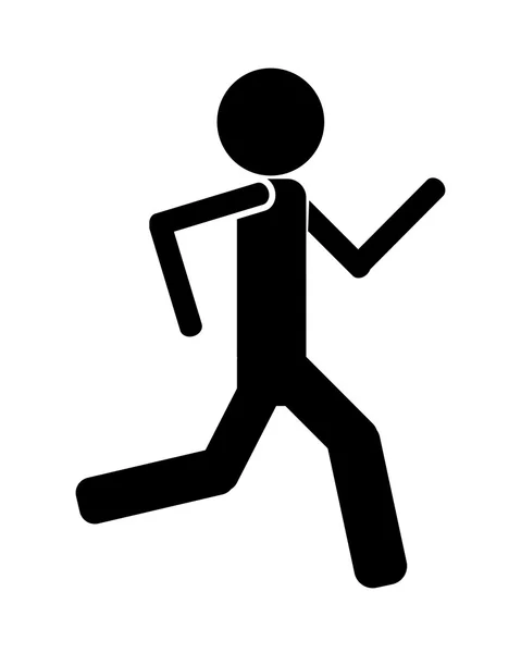 Személy futó ikon avatar — Stock Vector