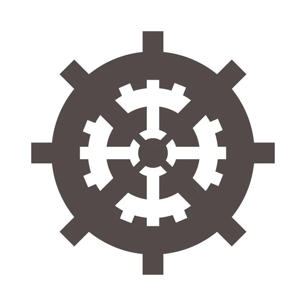 Industrial wheel cog gear symbol — Stock Vector