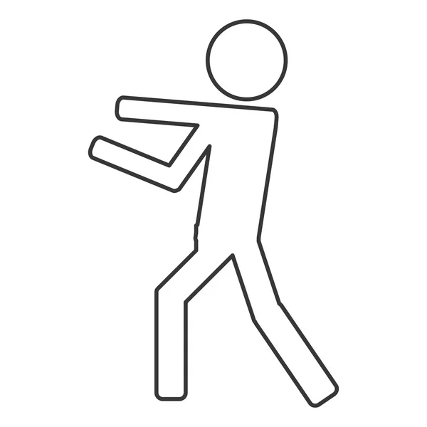 Icône de la boxe de combat de personne — Image vectorielle