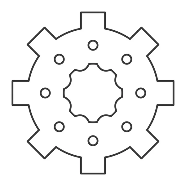 Roda industrial engrenagem cog símbolo —  Vetores de Stock