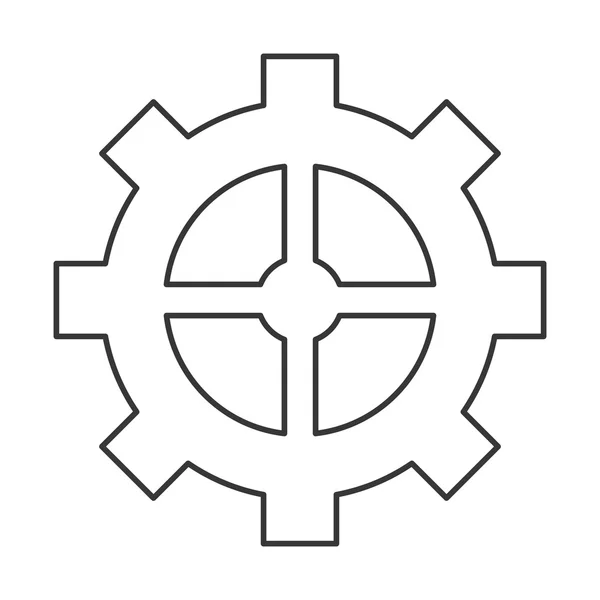 Rouage industriel engrenage symbole — Image vectorielle