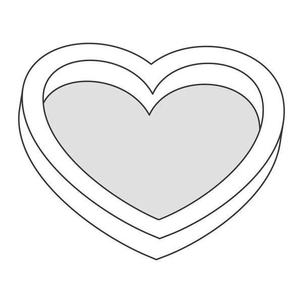 Amore a forma di cuore icona romantica — Vettoriale Stock