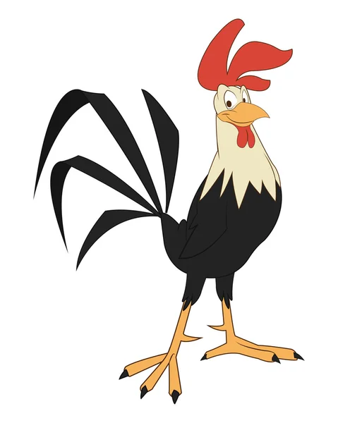 Rooster cartoon icon — Stock Vector