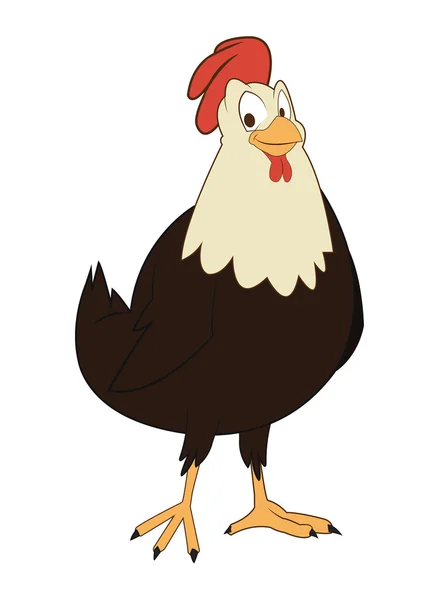 Hen cartoon icon — Stock Vector