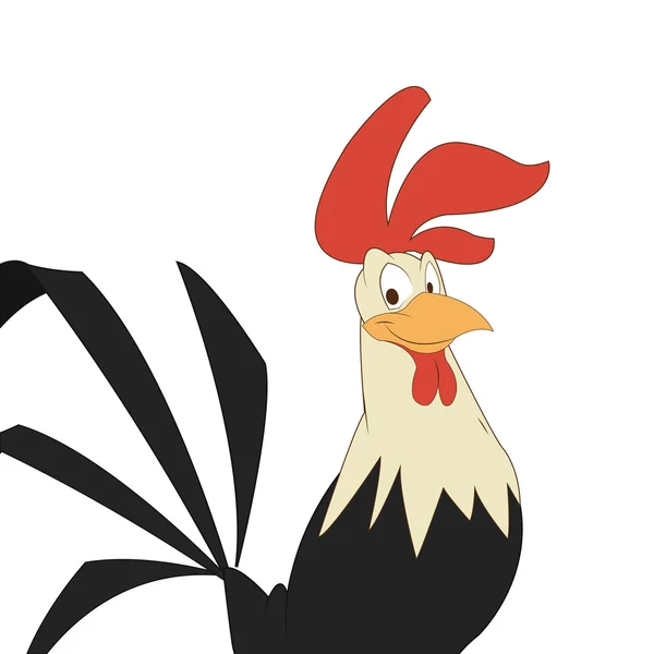 Icona del cartone animato gallo — Vettoriale Stock