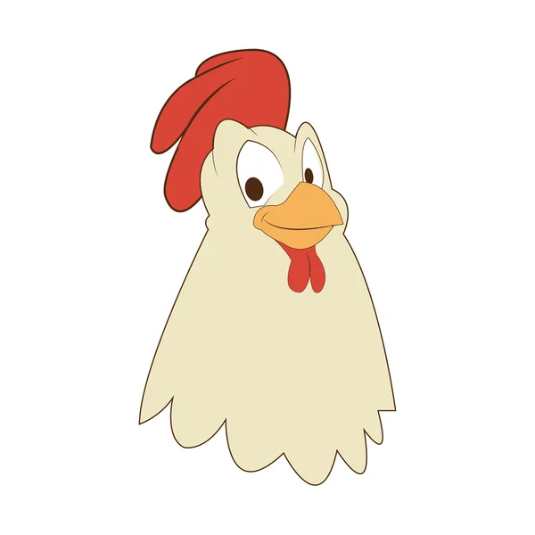 Hen cartoon icon — Stock Vector