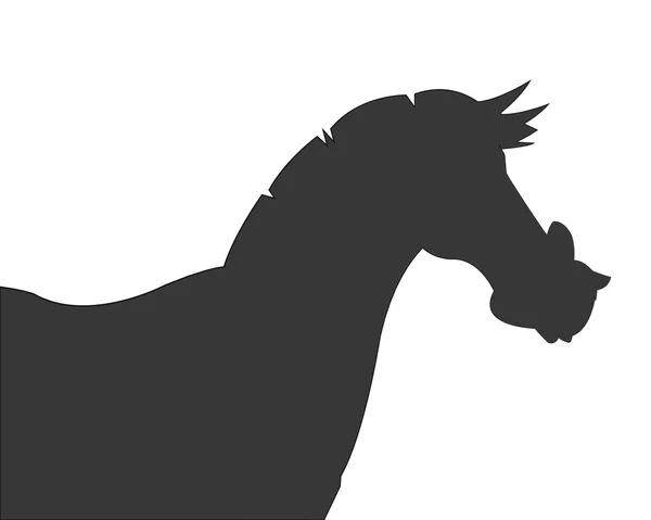 Horse cartoon silhouette icon — Stock Vector