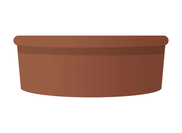 Icono de olla marrón — Vector de stock