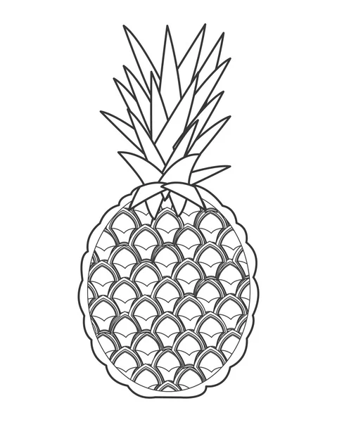 Icône d'ananas entière — Image vectorielle