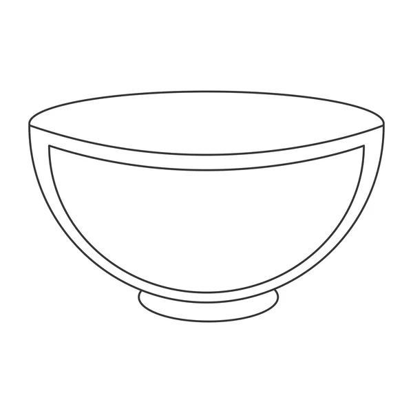 Ikone weißer Keramikschale — Stockvektor