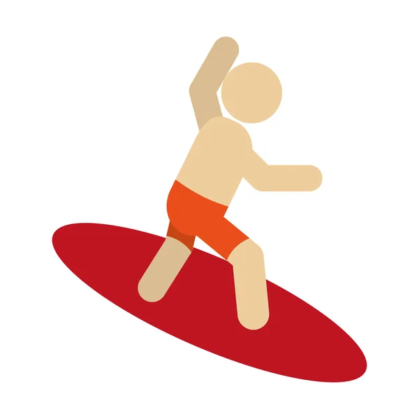 Ícone de pictograma de surf — Vetor de Stock