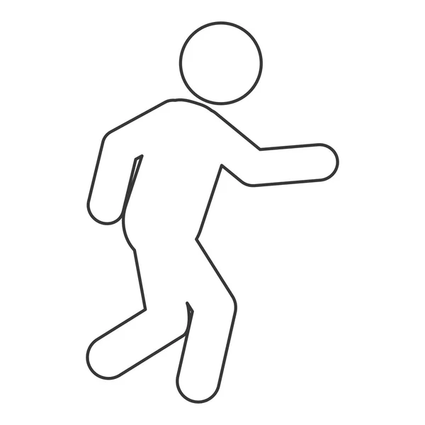 Пиктограмма бегущего человека — стоковый вектор