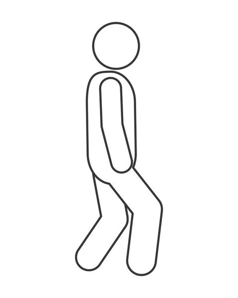 Значок ходячей пиктограммы — стоковый вектор