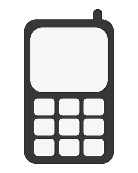 Simple cellphone with buttons icon — Stock Vector