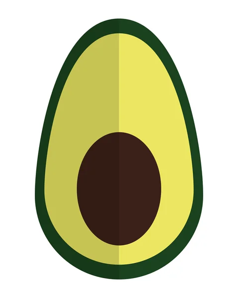 Значок наполовину авокадо — стоковый вектор