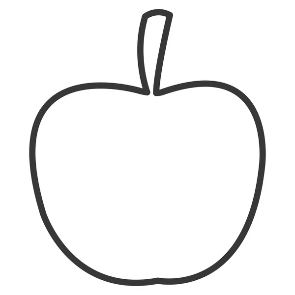 Icône de silhouette pomme — Image vectorielle
