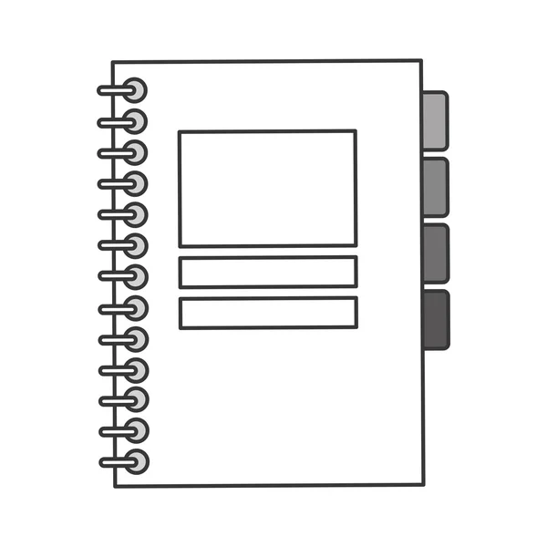 Icône du carnet filaire fermé — Image vectorielle