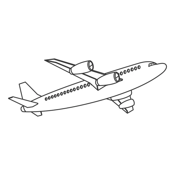 Flying airplane icon — Stock Vector