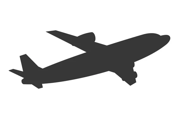 Icono de avión volador — Vector de stock