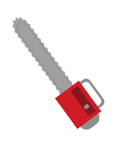 Ikona pojedynczy chainsaw — Wektor stockowy