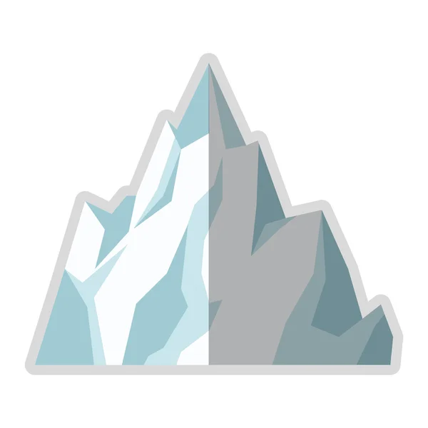 Icône de montagne de glace — Image vectorielle