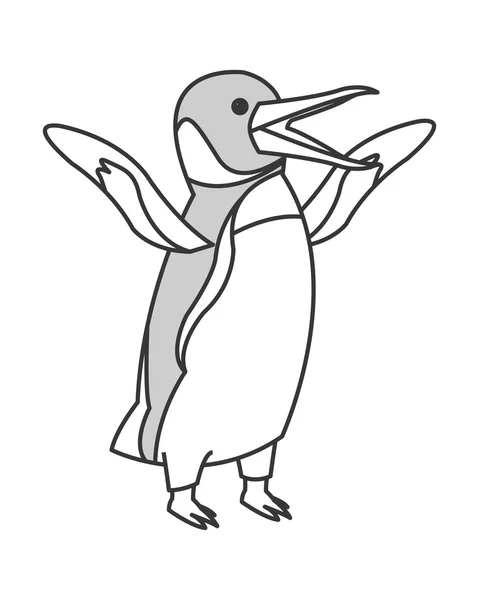 Pequeño icono de pingüino — Vector de stock