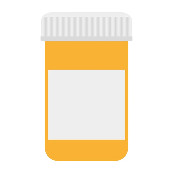 Medycyna pomarańczowy butelka ikona — Wektor stockowy