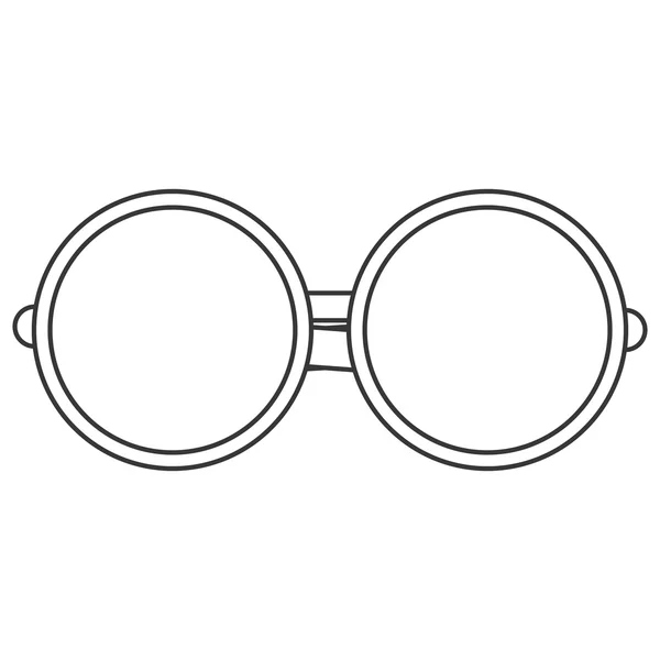 Cadre rond lunettes icône — Image vectorielle