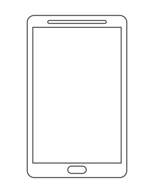 Modern cep telefonu simgesini çizgili Tema