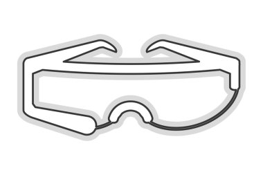 modern çerçeve gözlük simgesi çizgili Tema