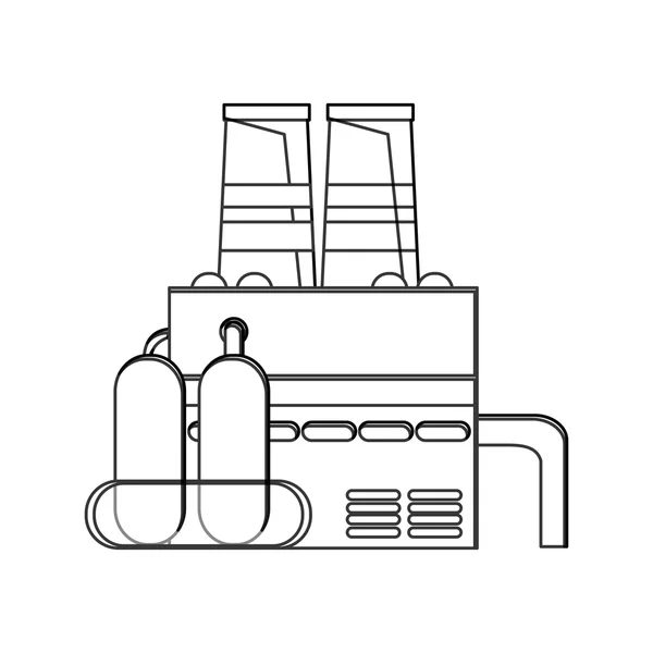 Fabryki przemysłu ikona przemysłowe — Wektor stockowy