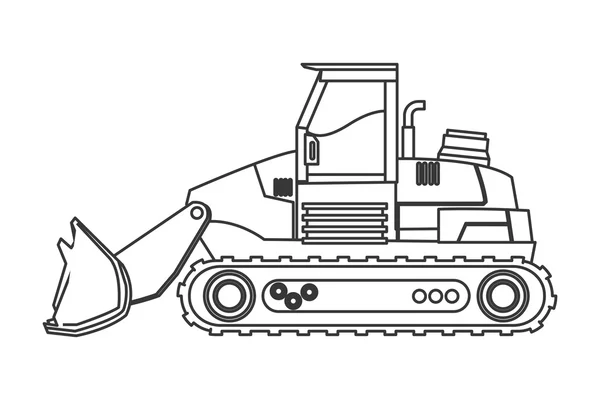 Koparko-ładowarki maszyny ikona — Wektor stockowy