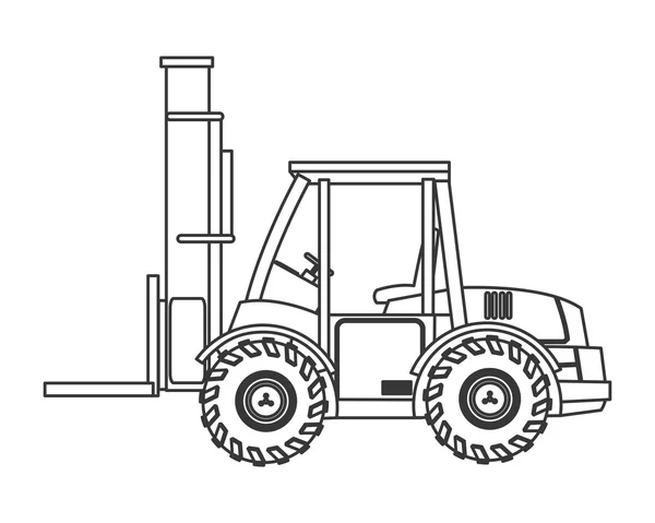 Vorkheftruck vrachtwagen pictogram — Stockvector