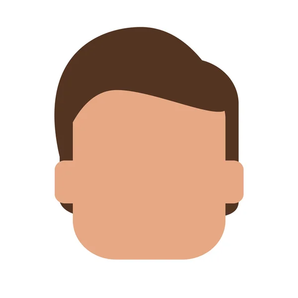 Faceless head of man icon — Stock Vector