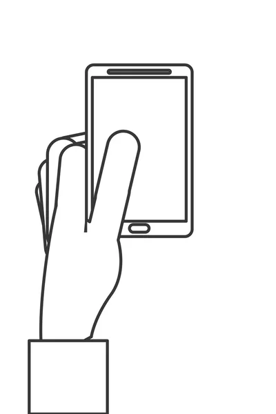 Modern cellphone ikon vonal tervezése — Stock Vector