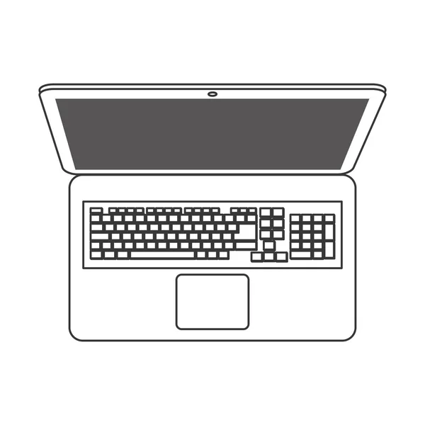 Laptop-Topview-Symbol — Stockvektor