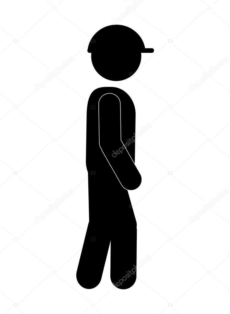 Silhouette man avatar ic ne vecteur illustration isol e Silhouette man avatar ic ne vecteur illustration isol e