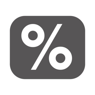 yüzde sembolü mali düz simgesi