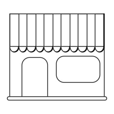 Dükkanı alışveriş mağazası düz simgesi