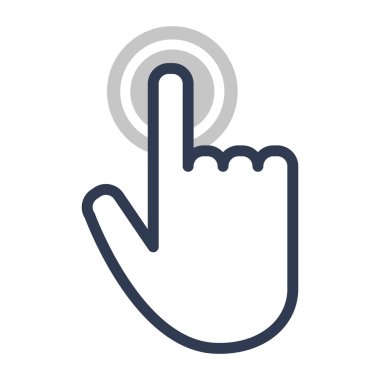 El dokunmatik işaretçi dijital simge